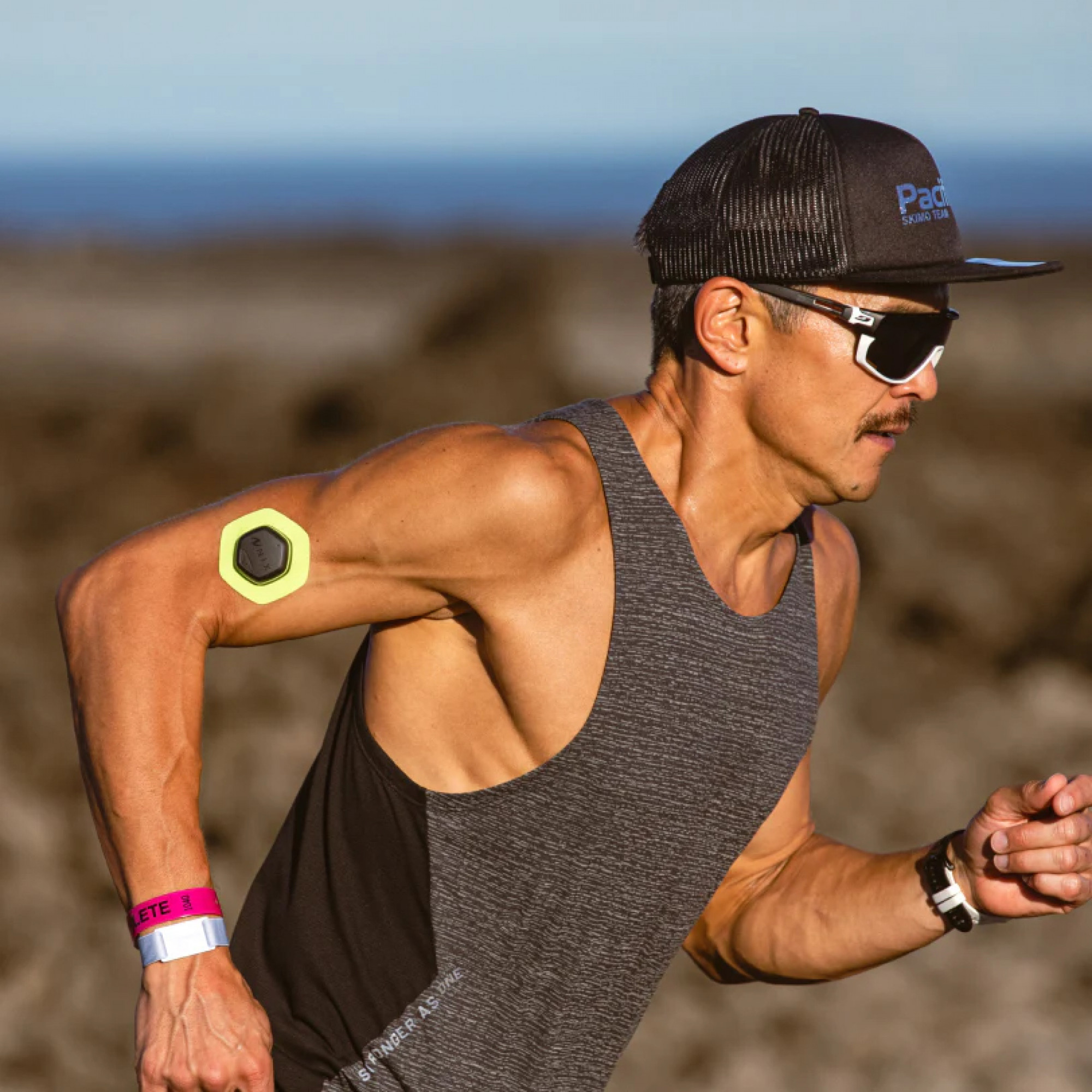 Носимый биосенсор для анализа пота (sweat) во время физической активности Nix Hydration Biosensor